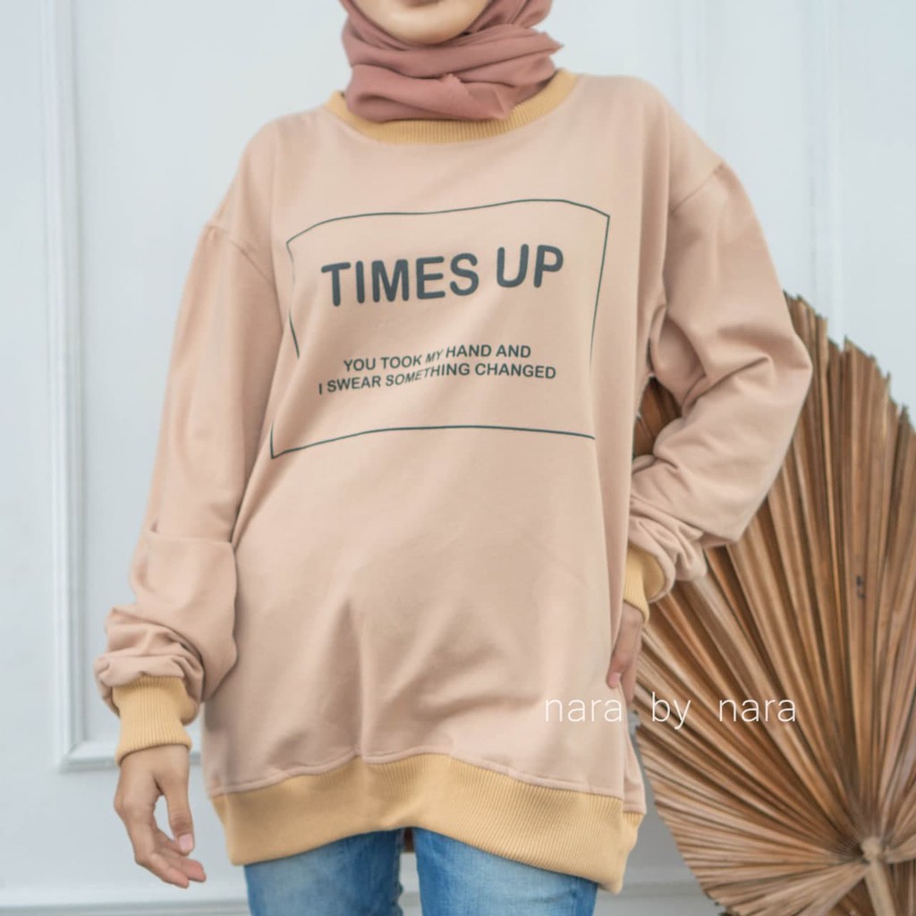 Nara Grosir - Times Up | Fashion Terkini | Sweater Termurah