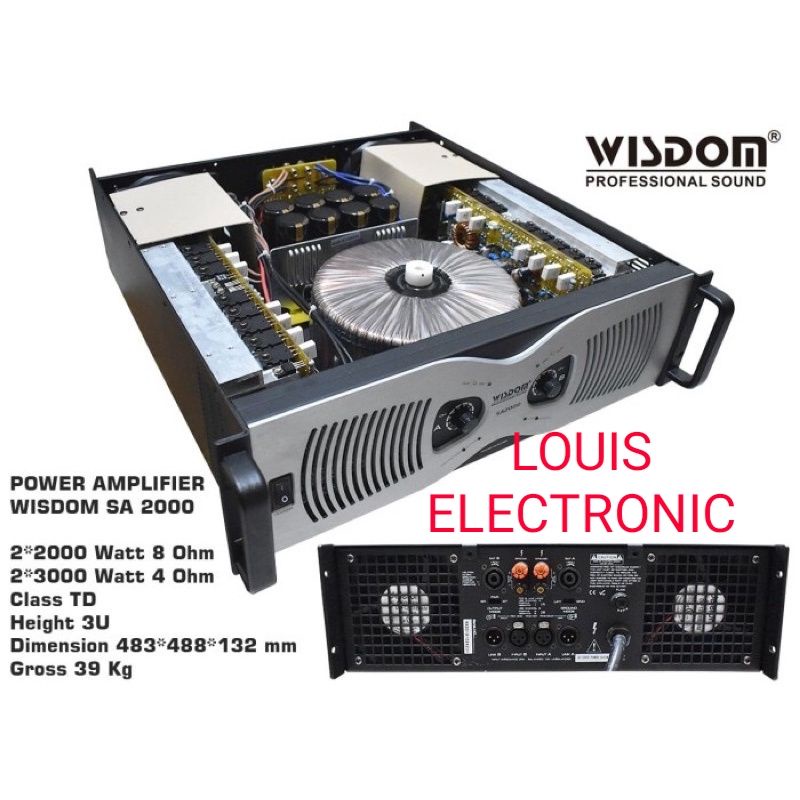 Power Amplifier WISDOM SA2000 SA 2000 ORIGINAL