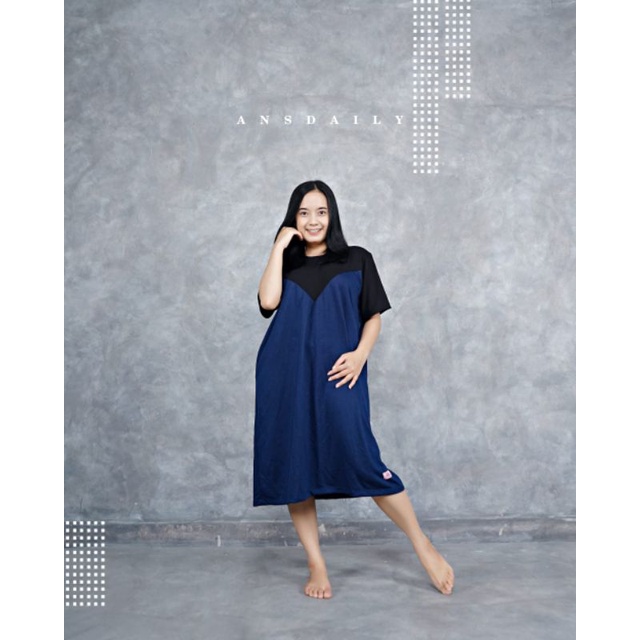 ANS DAILY MIDI DRESS TWO TONE