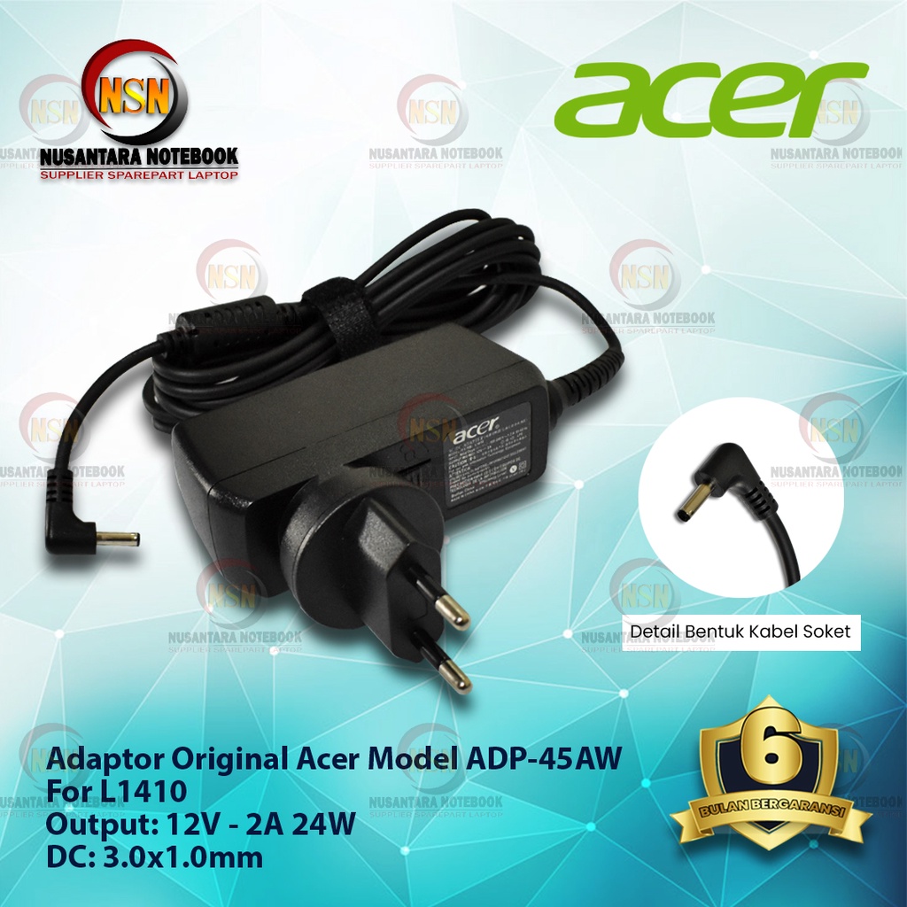 Adaptor Charger Acer Original 12V - 2A for Laptop Acer One 14 L1410