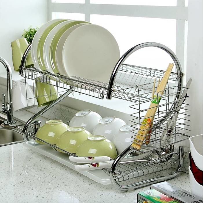 (Peralatan Dapur) Rak Piring mini Stainless