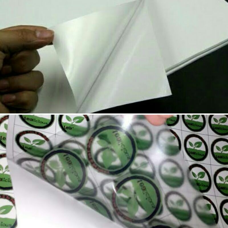 

(HANYA PRINT) STIKER LABEL VINYL/TRANSPARAN A3 TANPA CUTTING (MINIMAL ORDER 5 LEMBAR)