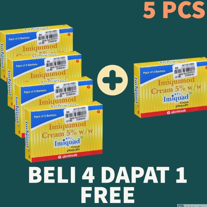 PROMO Imiquad Imiquimod cream kutil kelamin ~~ BELI 4 FREE 1 Murah