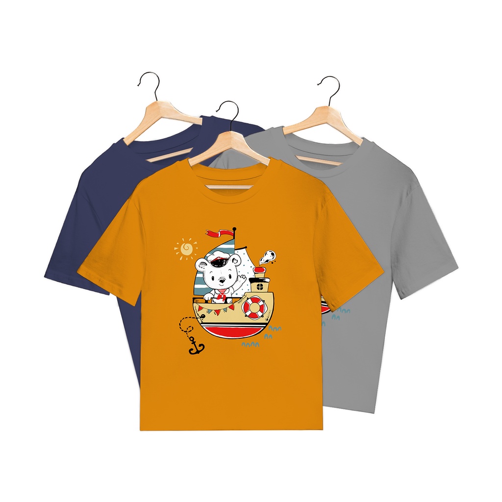 COD Baju Anak Cowok Keren gambar Fisher Bear ORI by Gallery Leon