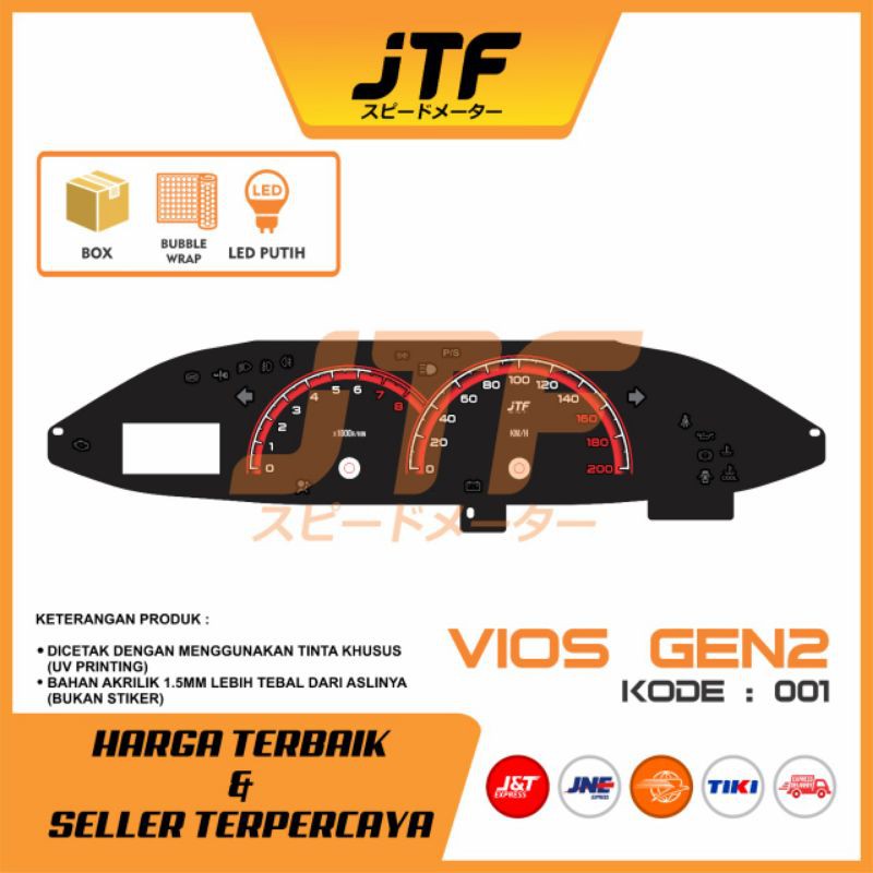 SPEEDOMETER CUSTOM VIOS GEN 2 - JTF SPEEDGLOW