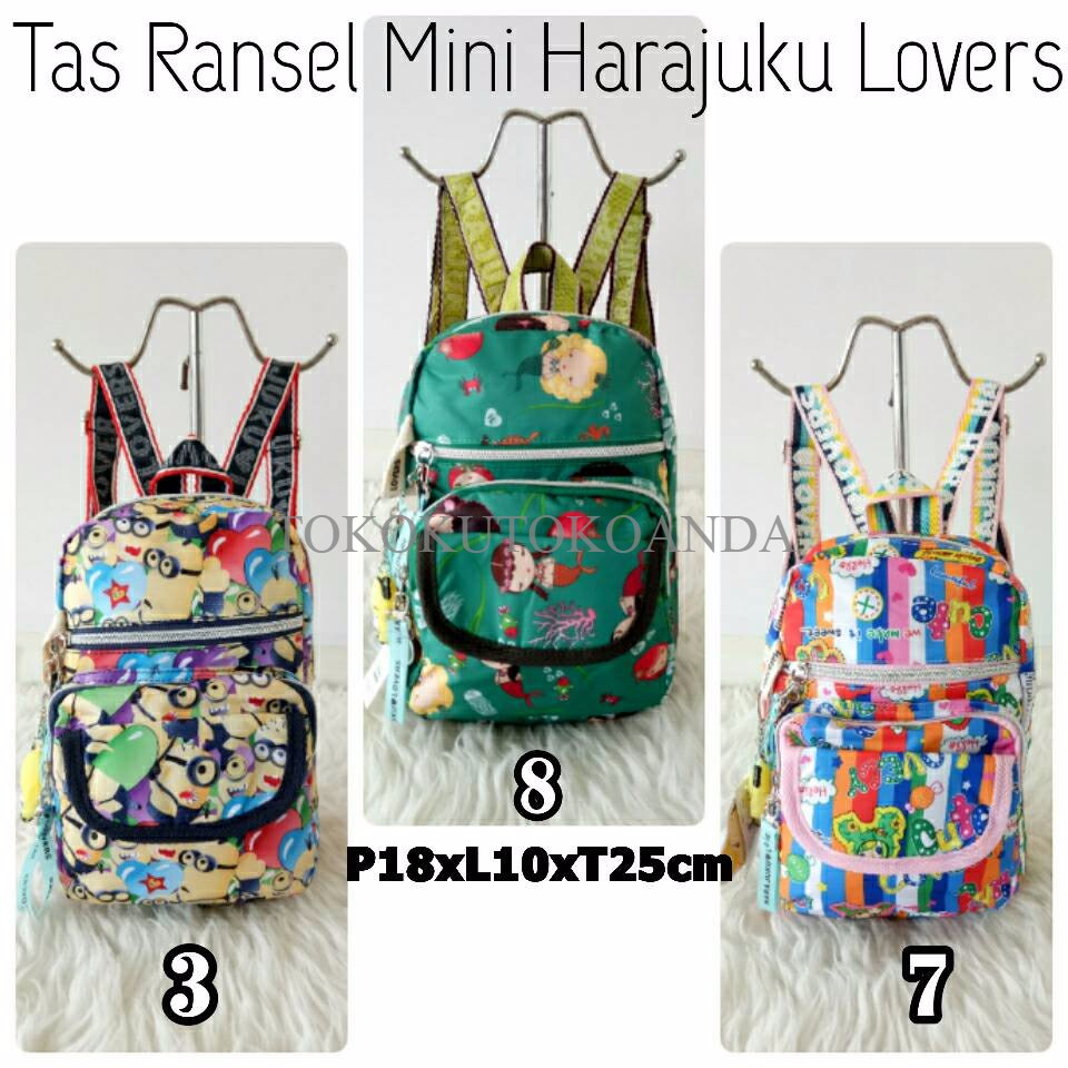 TAS RANSEL MINI HARAJUKU LOVERS 3RUANG