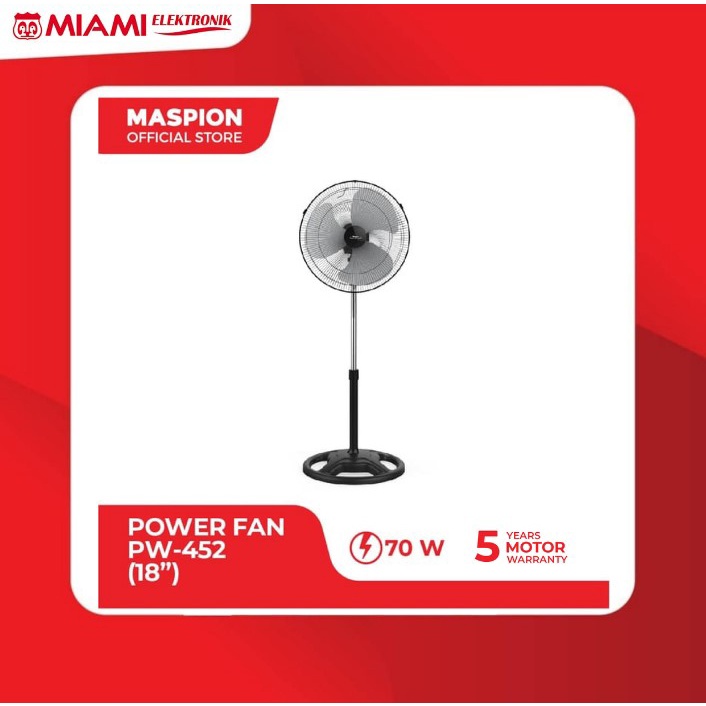 MASPION Power Fan 18&quot; PW-452 / PW452 Kipas Angin Berdiri