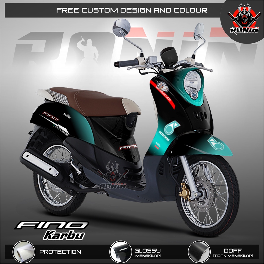 Sticker Decal Full Body Fino Karbu Fino Lama Motif Petronas Livery