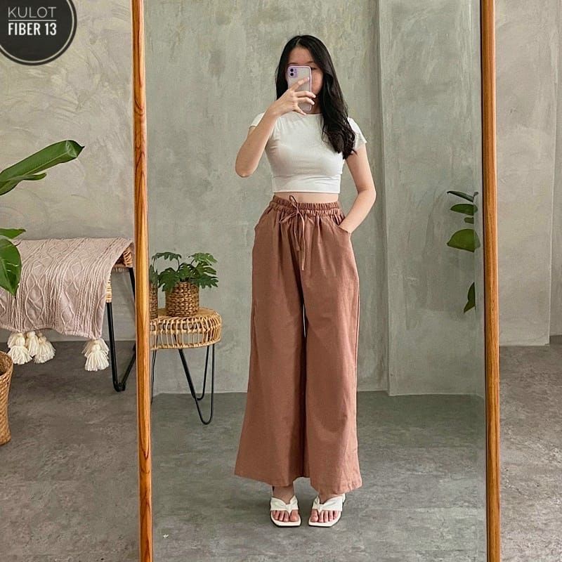 celana wanita kulot Linen kulot hw terbaru
