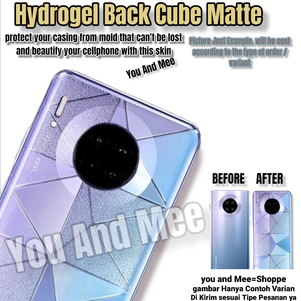 Hydro Skin 3D Back Anti Glare Simetris Huawei Mate 20 20Pro 30 30Pro P30 P30Pro P30Lite Garskin Belakang Hydrogel Jely Bening/Antigores-Gores Casing-Case Bagian/Caracter Motif/5D Minyak OIL/STAR Custom A C T Y33 S PRO 4G 1 Pro Lite