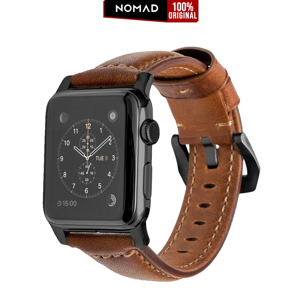 

Apple Watch Strap 42mm & 44mm Nomad Horween Leather Traditional Black
