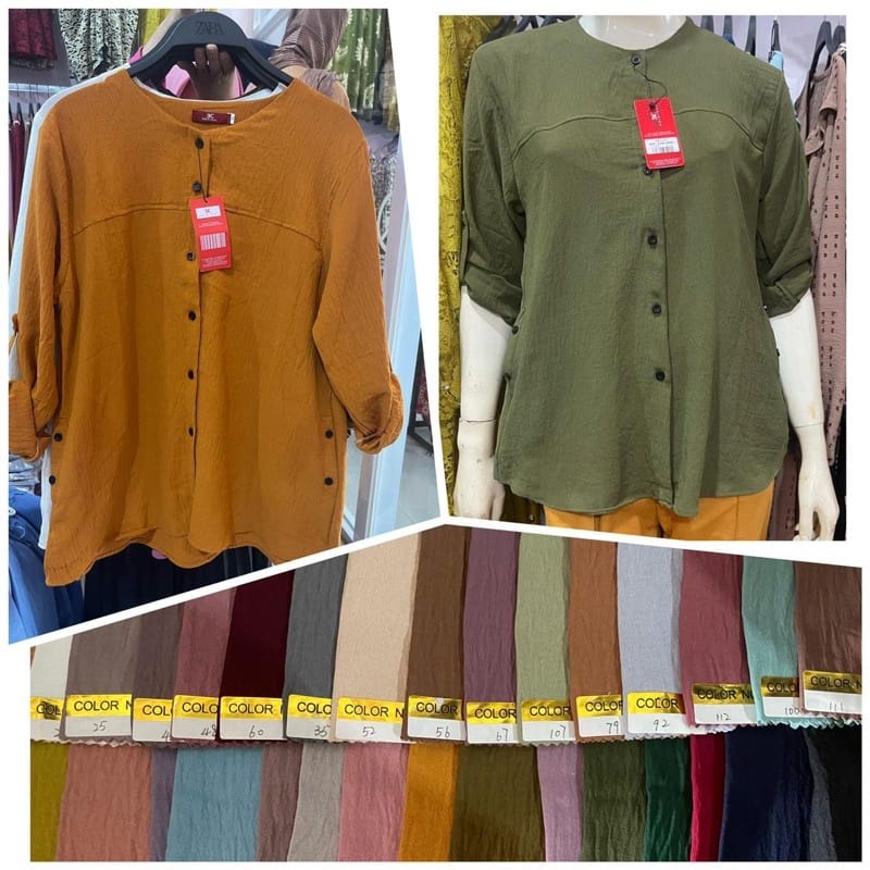 Kemeja Blouse Crinklecewek dewasa 3Coins Matahari