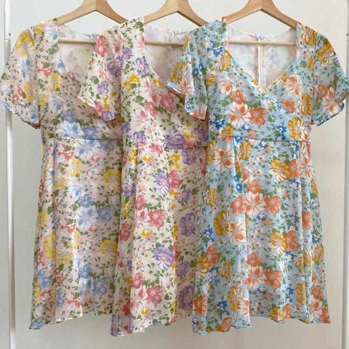 (HITS) DRESS KOREA CASUAL DRESS WANITA KOREAN STYLE FANTASY GAUN PESTA REMAJA