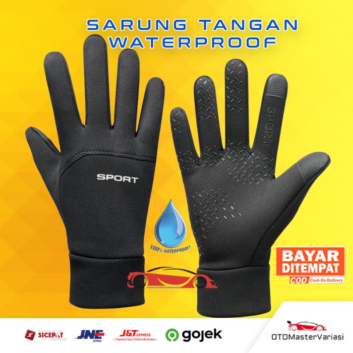 ✨ BISA COD ✨ Sarung Tangan Sepeda Sarung tangan Motor Sarung Tangan Anti Air Sport - L