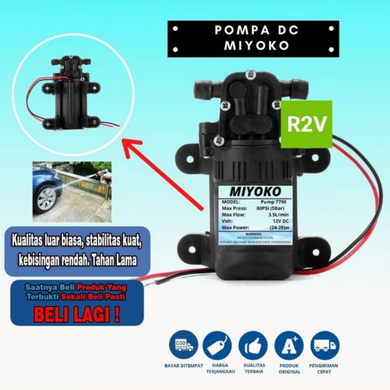 Pompa Dc 12V 100PSI Pump Miyoko 3,5LPM 