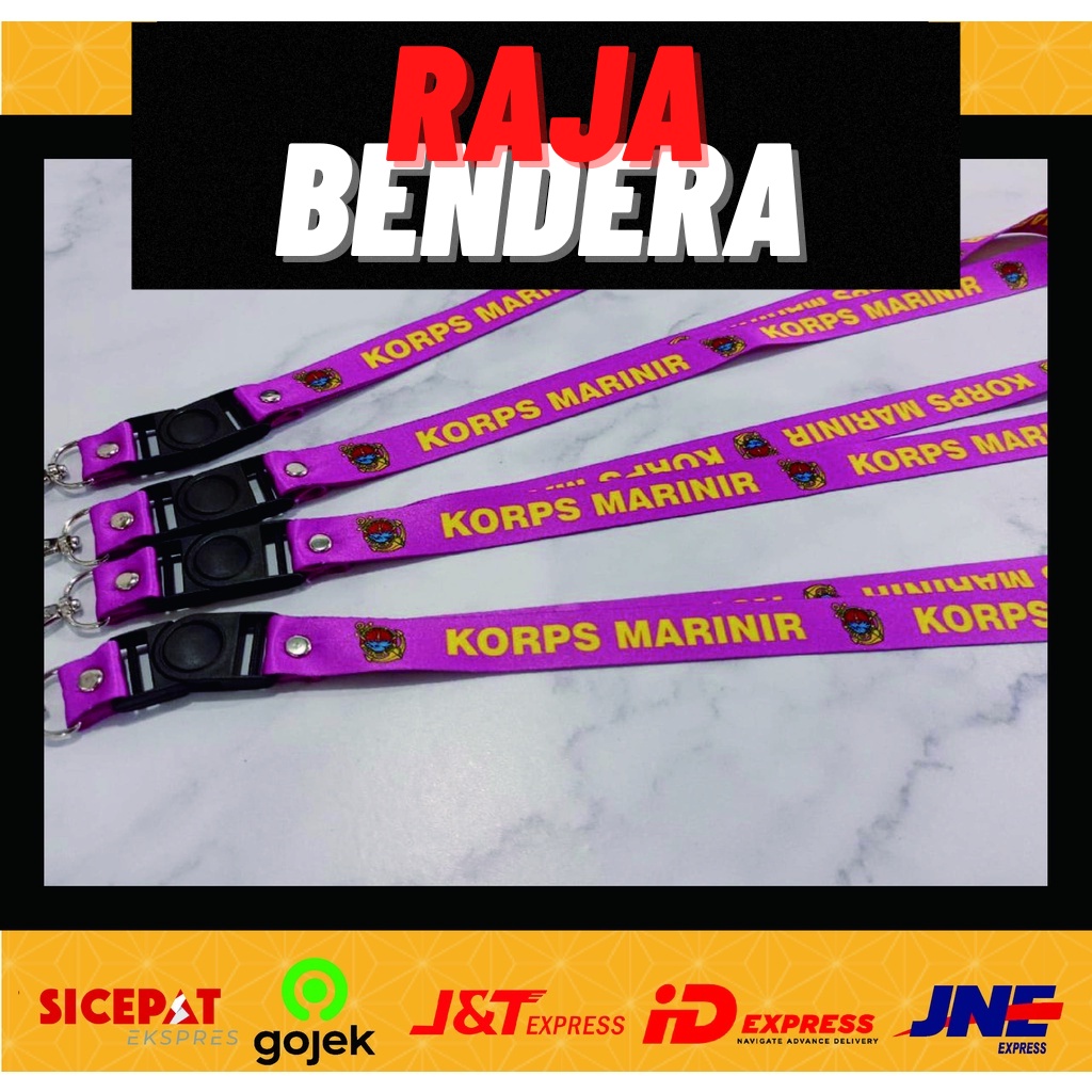 

Lanyard KORPS Marinir Pink / Lanyard Custom Printing / Lanyard Murah