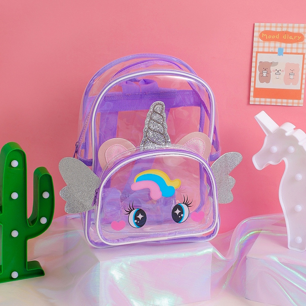 ORIGINAL Tas Ransel Unicorn pvc Hologram ransel glitter unicorn anak paud TK SD unicorn kado ultah unicorn kado anak perempuan