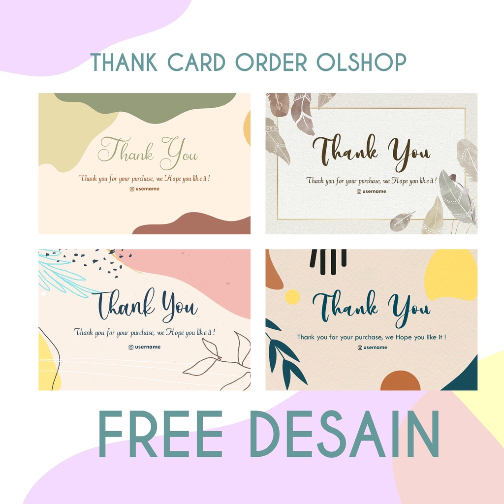 

Thank You Card online shop