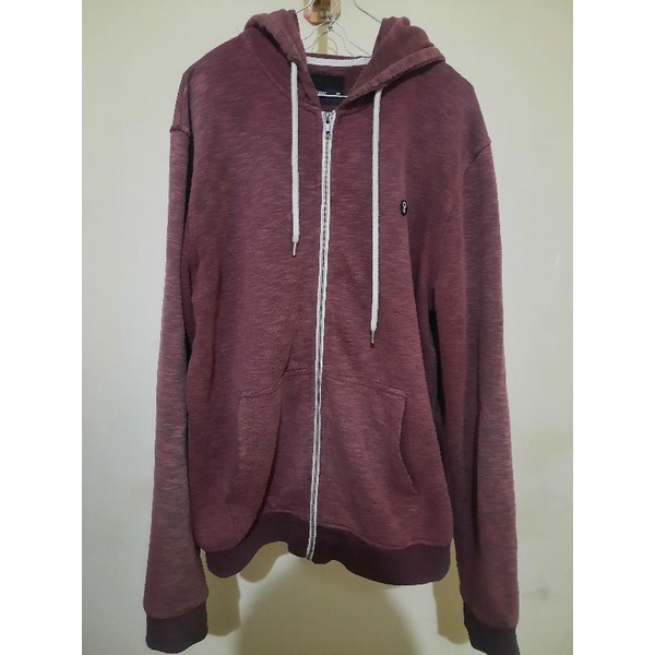Hoodie Zipper Greenlight Maroon