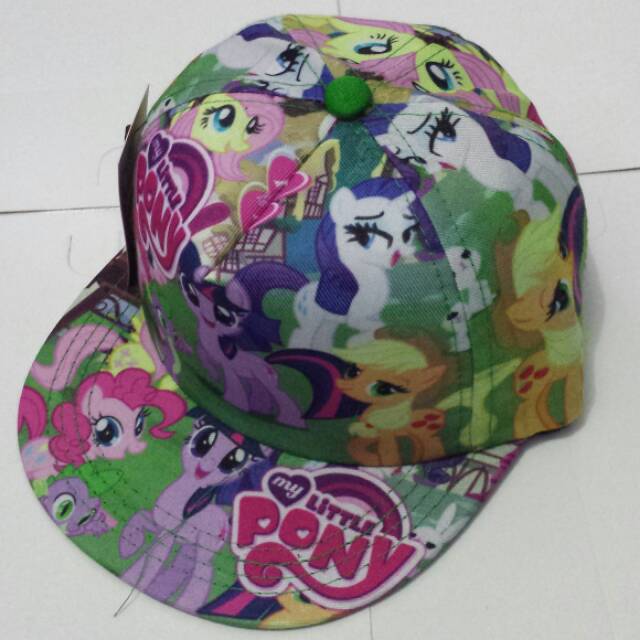 Topi Snapback anak cewe twill full printing gambar Litle PONY