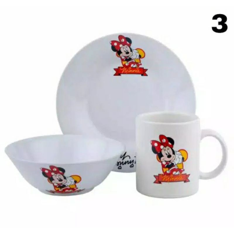 set breakfast | mangkok piring tsum-tsum | disney frozen mickey |