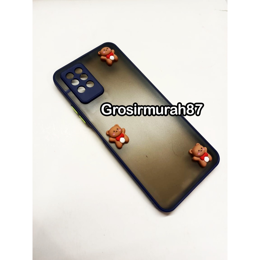 candy macaron softcase case tebal kondom hp Infinix note 8 Pink maroon kuning hitam navy