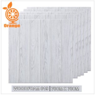 Wallpaper Foam 70 CM X 70 CM 3D WOOD LIST SPONS KAYU LIST