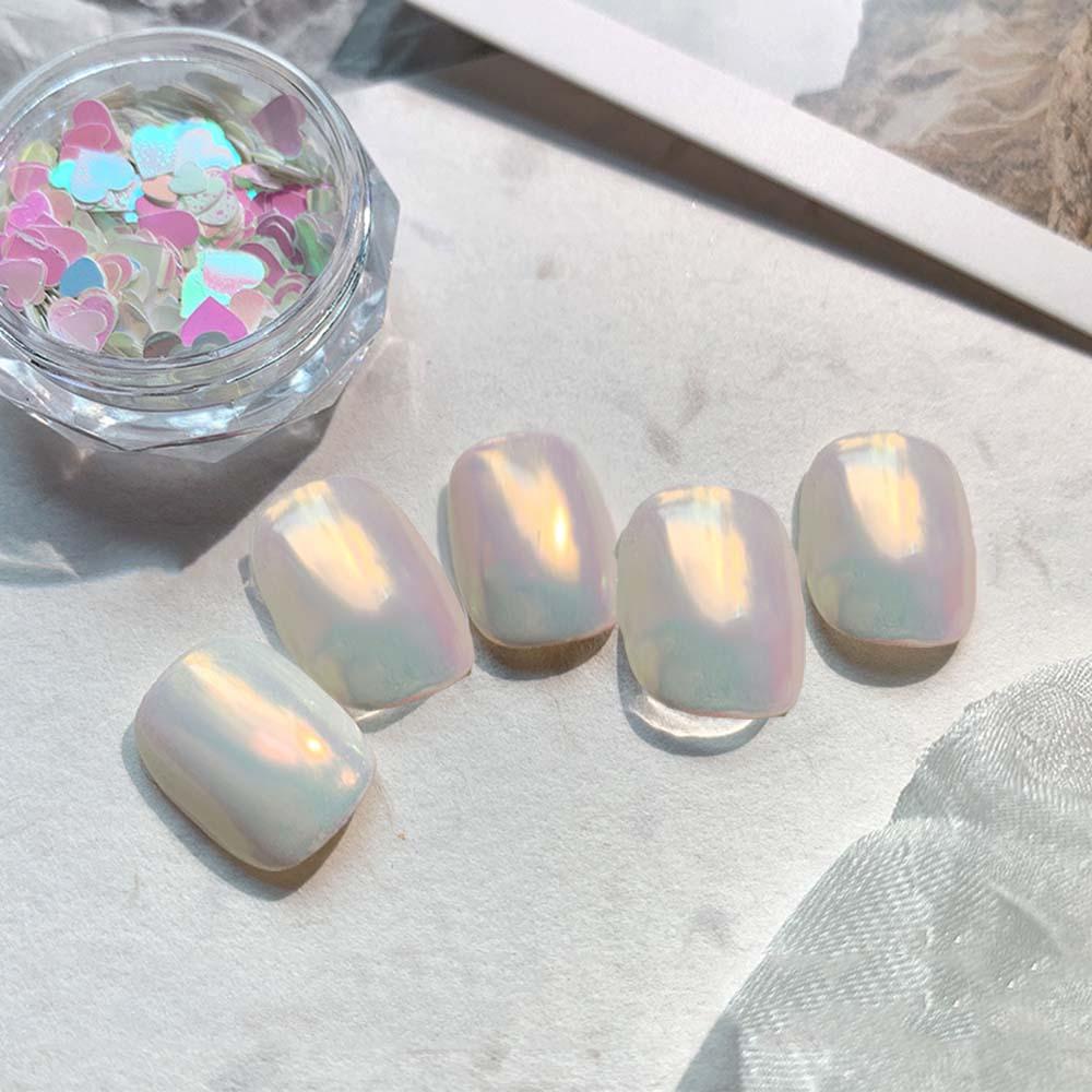 AUGUSTINA Agustina Nail Art Love Payet Ukuran Campur Glitter Aurora Flakes Aksesoris Manicure