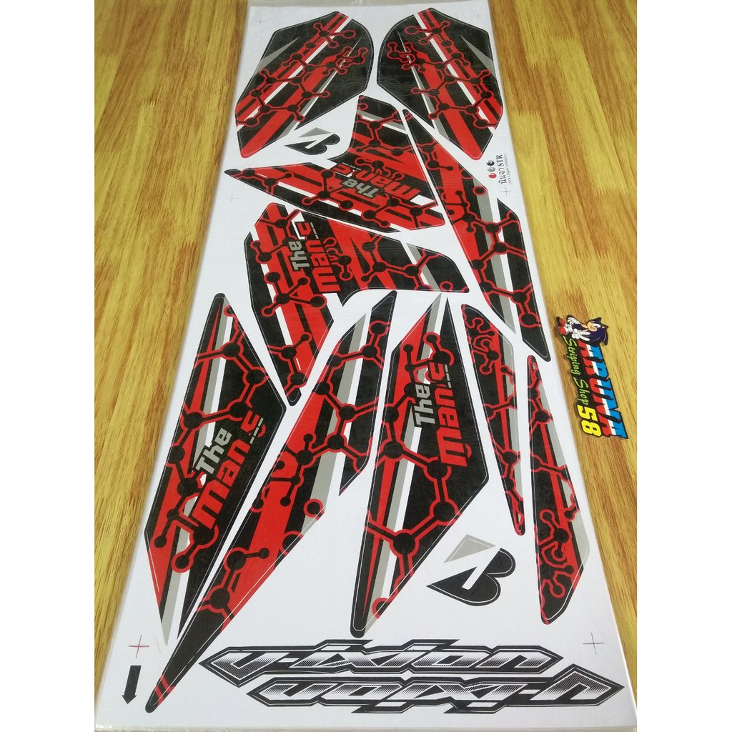 Stiker Striping Variasi Vixion New Lighting-NVL Racing Th 2013-2014 -Kode 010