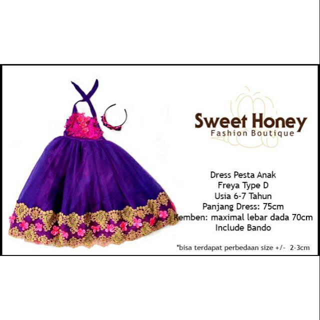 Sweet Honey ~ Kids Gown Dresses Dress Party Gaun Pesta Anak Perempuan