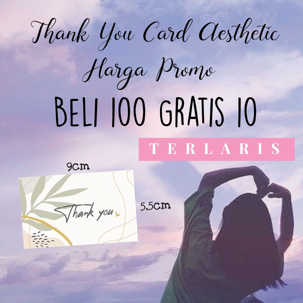 

[Promo] Thankyou Card 9cm x 5,5 cm - Cetak Thank You Card - Custom Thankyou Card