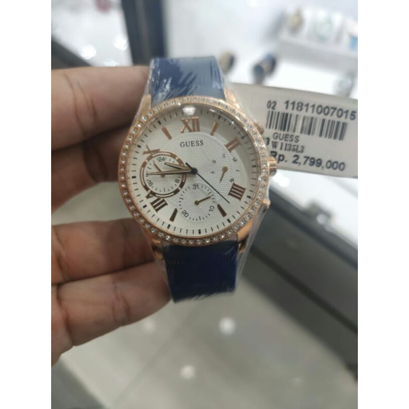 SALE JAM TANGAN GUESS W1135L3 LADIES NEW W1135L3 RUBBER ORI