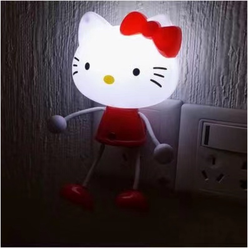 Lampu hias colokan listrik /lampu tidur /sensor gelap/ kaki Doraemon/HELLO KITTY TERMURAH PROMO