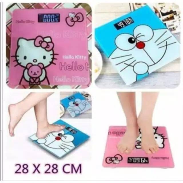 &lt;^ SJA ^&gt; Timbangan badan digital hello kitty doraemon cartun