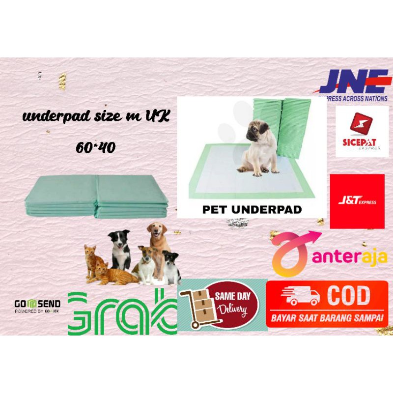 Underpad size m popok kucing alas kucing underpad