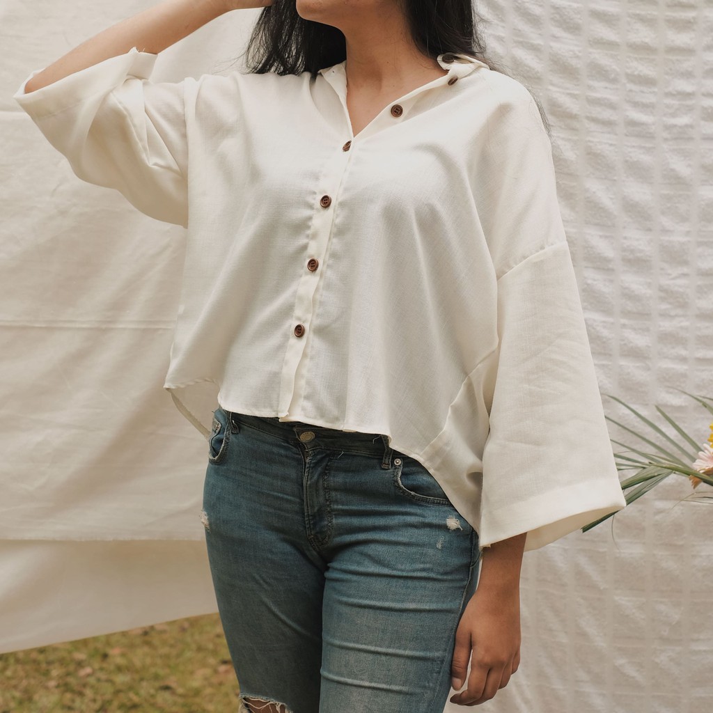 Cape Shirt - Ballet White