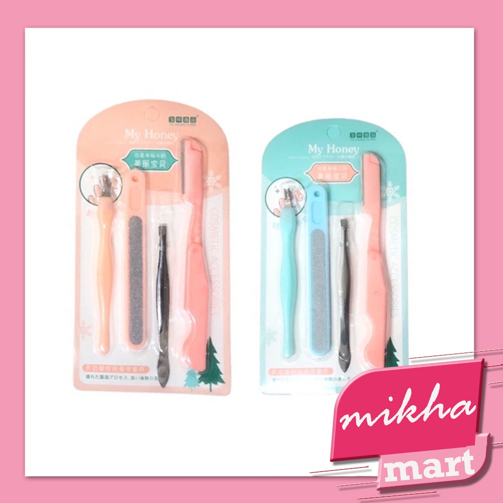 PISAU ALIS + MEDIPEDI 4 IN 1 Eyebrow Razor - MIKHAMART