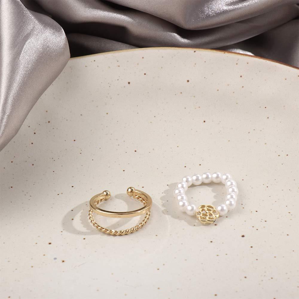 Agustinina Cincin Wanita Mewah Keren Hadiah Emas Aksesoris Fashion Gaya Korea Pembukaan Rings