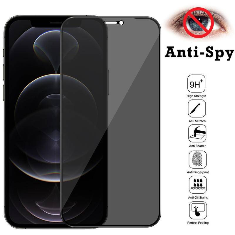 Pelindung Layar Tempered Glass Anti Spy Untuk iPhone 13 12 11 Pro Max Mini X XR XS Max 7 8 6 6s Plus SE 2020 2022