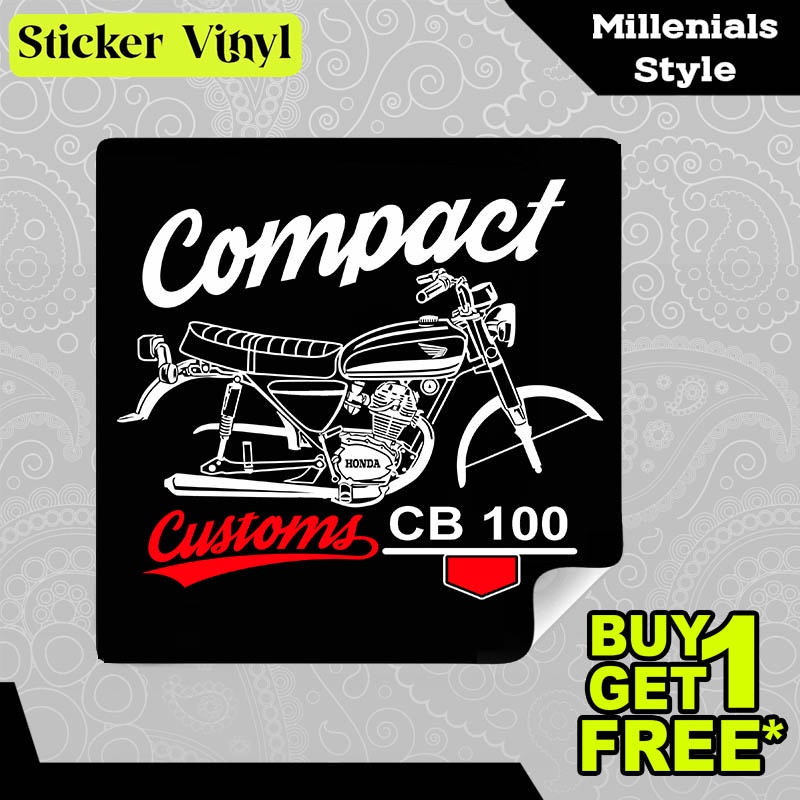 

Stiker Sticker Compact Custom Honda CB 100 Gambar Unik Desain Keren dan Kekinian Aesthetic Bahan Vinyl Satuan Anti Air