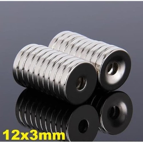 Magnet RING 12x3-L4 N52 Strong Magnet Neodymium Cincin Bulat Slinder 12x3mm Lubang 4mm