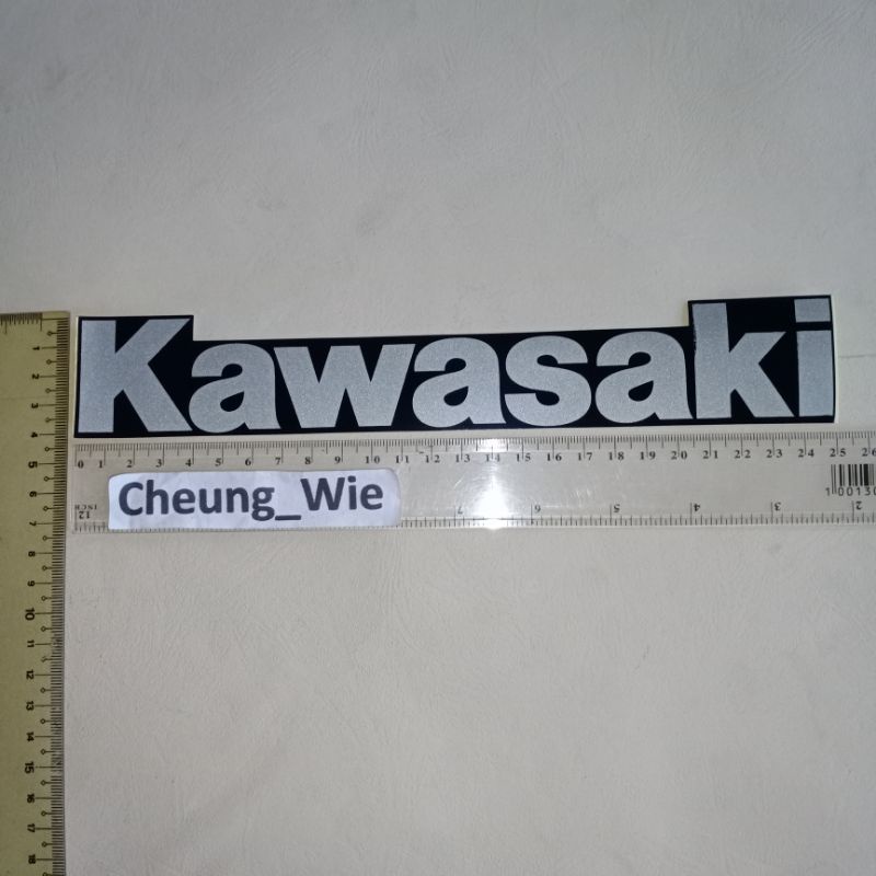 Stiker Sticker Fairing Logo Kawasaki Hitam Big Size 25cm Harga 1bh