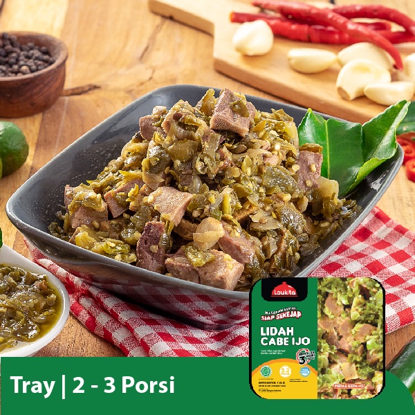 

Laukita Lidah Cabe Ijo Pedas Sedang Frozen Food [175g]