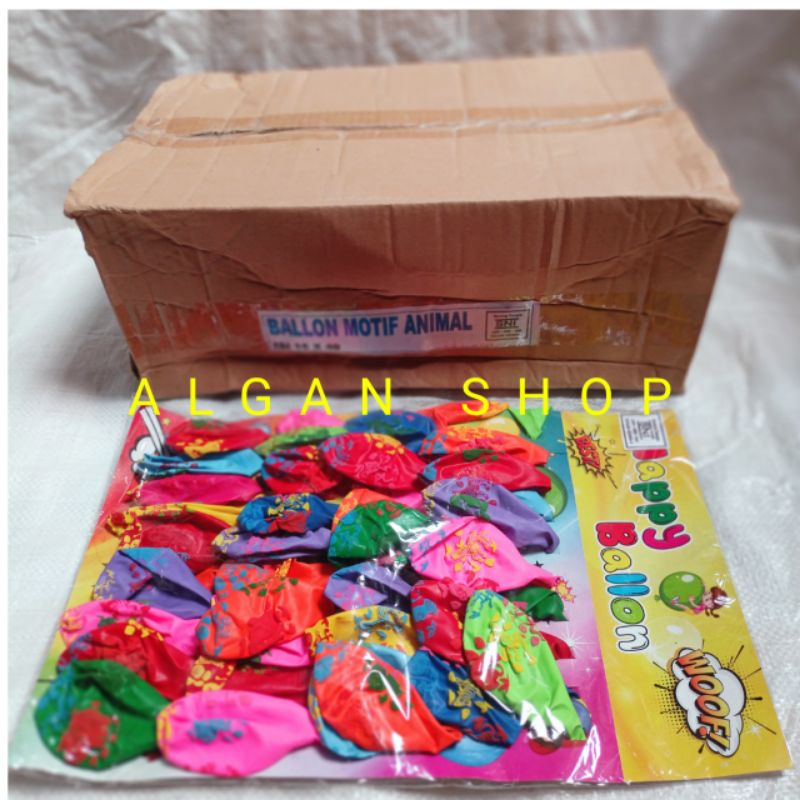Permainan Balon Motif Animal Kupu 1 Pack 40 Pcs Doff Latex Pesta Dekorasi Ulang Tahun Candy Kembang 