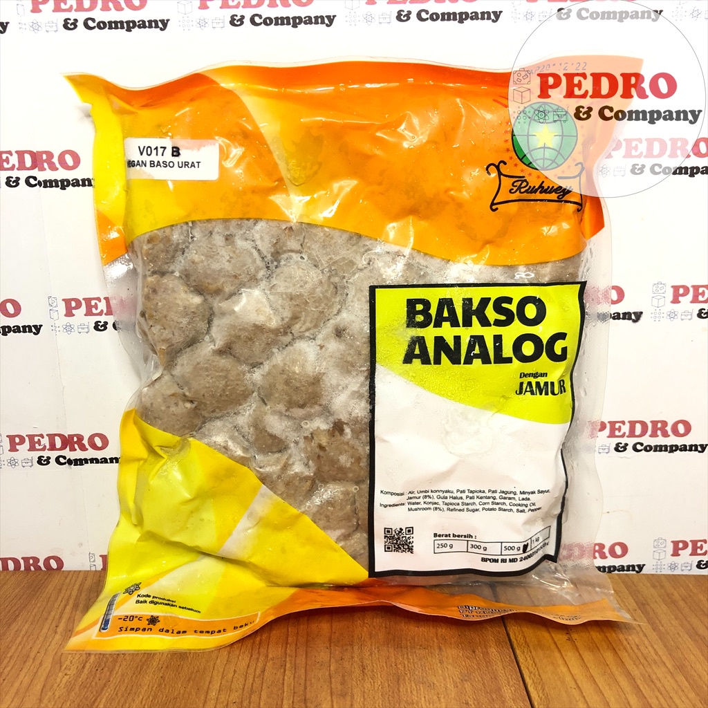 

Ruhuey vegan baso analog 500 gram - FROZEN daging bakso vegetarian