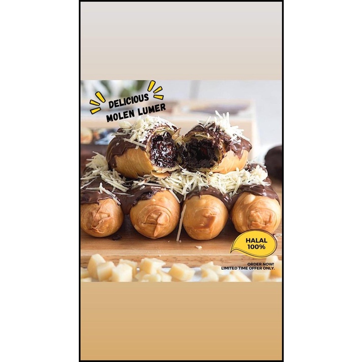 

Molen Lumer Premium - Frozen / Cemilan Cokelat Keju - Snack Pisang