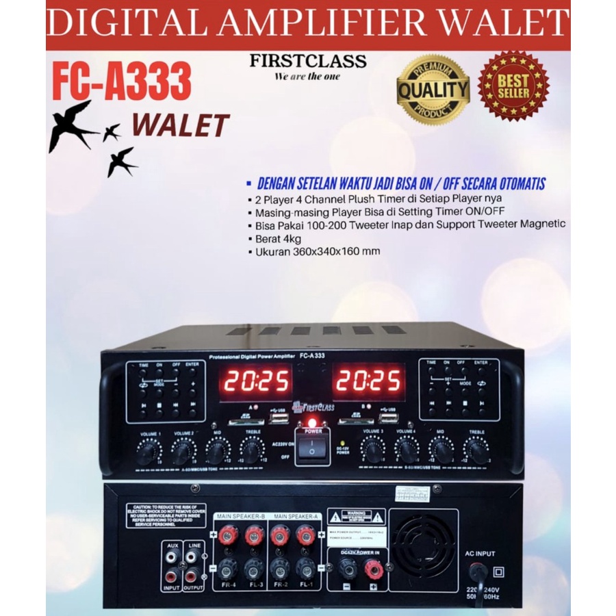 Amplifier walet FirstClass A333 | MESIN PANGGIL WALET