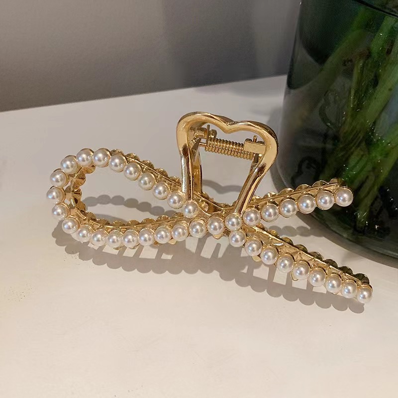 Jepit Rambut Mutiara Geometri Untuk Wanita Korean Hairpin Fashion