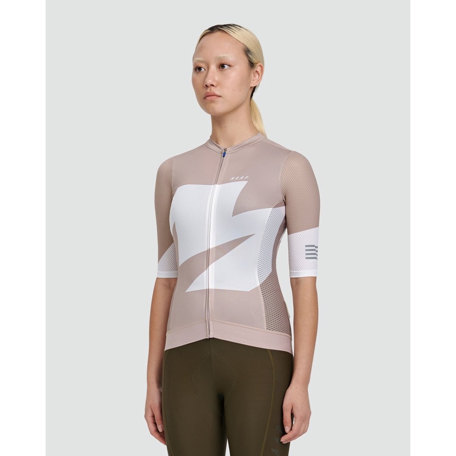 baju sepeda jersey sepeda roadbike wanita  pria Evolve Pro Air  Chalk Pink  tangan panjang pendek