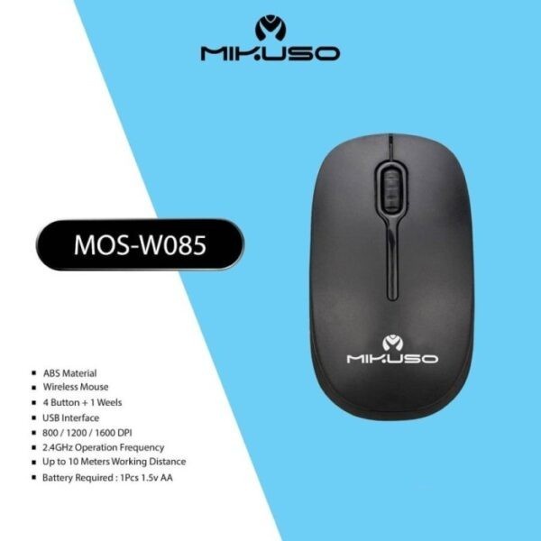 Mouse Wireless Mikuso MOS-W085 Original / W-085 / W 085 / W085